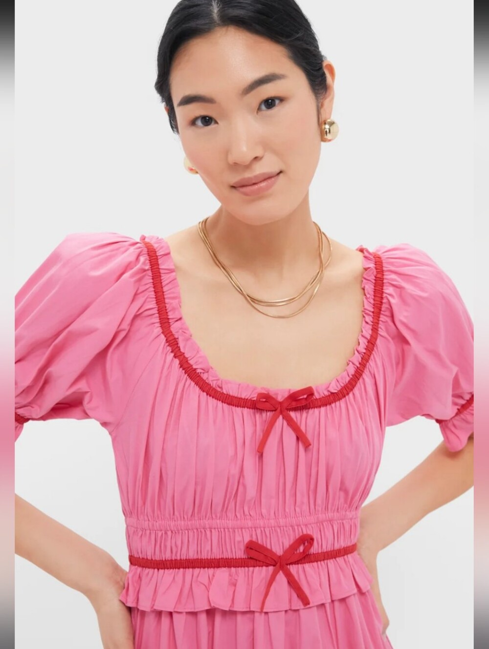 Tuckernuck Pink City Prints Bubblegum Agatha Pink Ruffle Tiered Midi Dress NWT - Picture 7 of 16